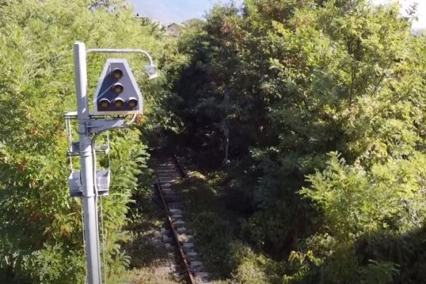 Un tratto della ferrovia Aosta-Pré-Saint-Didier