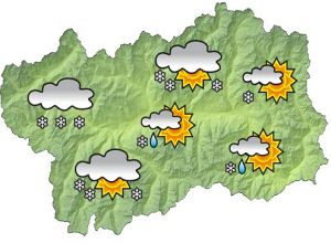 Meteo, in arrivo pioggia e neve fino a quota 1000 metri